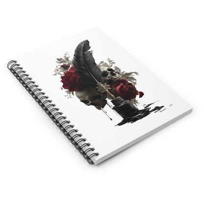 Dark Romance Notebook | Gothic Floral Skull Journal