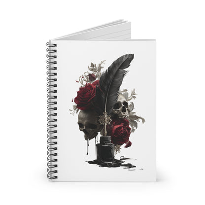 Dark Romance Notebook | Gothic Floral Skull Journal